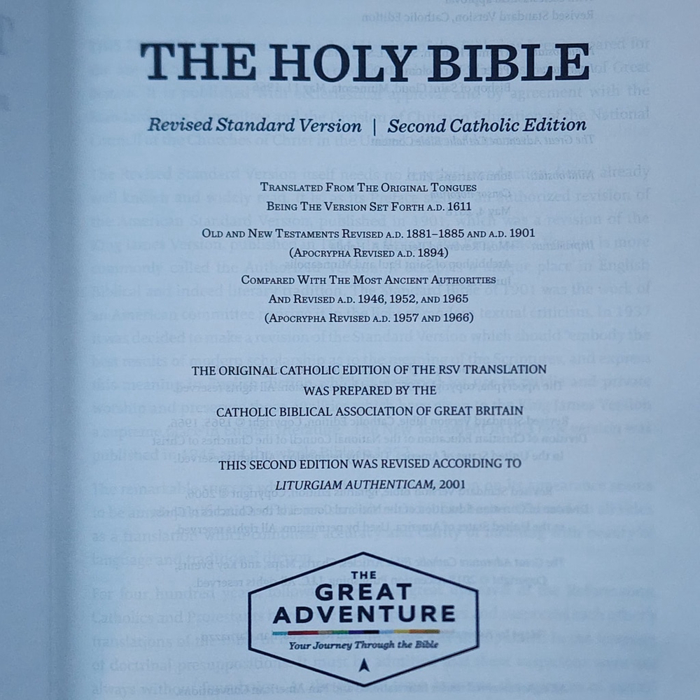 The Great Adventure Catholic Bible Imitation Leather Cavins, Jeff - Picture 13 of 16